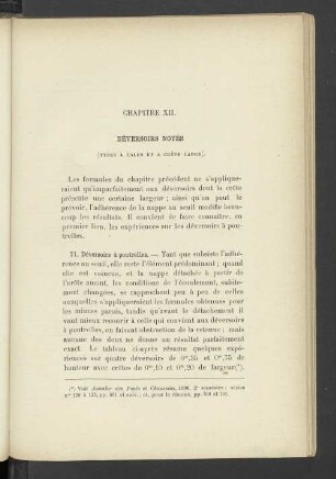 Chapitre XII. Déversoirs Noyés