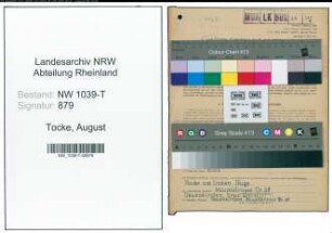 Entnazifizierung August Tocke , geb. 09.01.1916 (Verwaltungsangestellter)