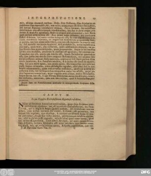 Caput III. In quo Exposita Enthusiastarum Hypothesis refellitur.