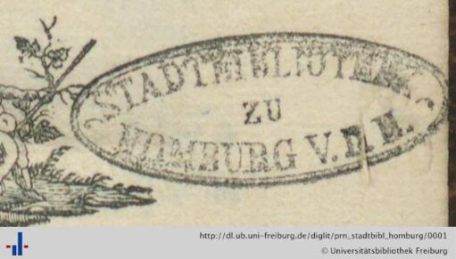 [Provenienz]: Stadtbibliothek Bad Homburg v. d. Höhe