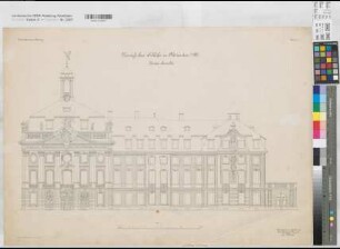 Münster (Münster) Schloß (Oberpräsidialflügel) Inventarienzeichnung Blatt 7 Vorderansicht 1901 1 : 100 55 x 78 Lithographie: Bogdan Gisevius, Berlin KSM Nr. 1539,15