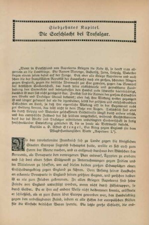 Siebzehntes Kapitel. Die Seeschlacht bei Trafalgar