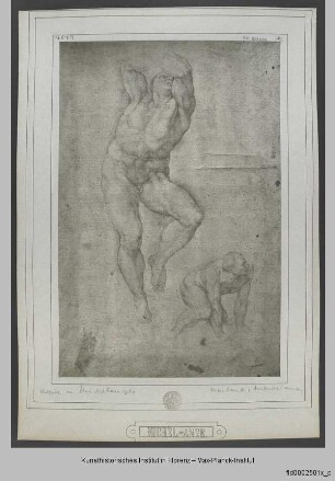 Zwei männliche Aktstudien nach Michelangelo