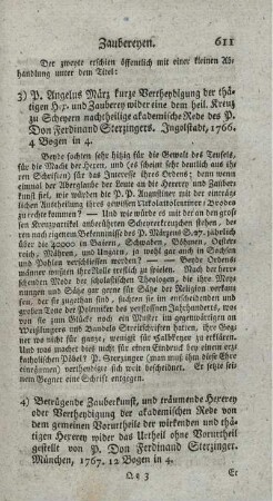 Kurze Vertheidigung der thätigen Hex- und Zauberey.