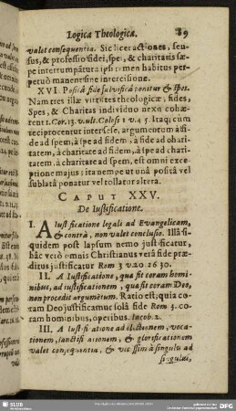 Caput XXV. De Justificatione