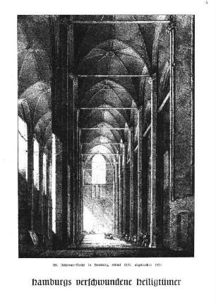 St. Johannis-Kirche in Hamburg, erbaut 1227, abgebrochen 1829