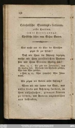 36ste Lection. (16te Fortsetzung.) Christliche Lehre vom Sohne Gottes.