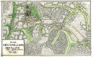 WHK 9 Reichs- und Französischer Krieg von 1688-1697 bis zum Frieden von Ryswick: Plan des Feldlagers der Alliierten bei Braine-Le-Chateau, 31. Mai 1697