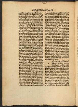 Prima gloria corporis erit euidentissima claritas - Quinta gloria corporis erit celestis habitatio