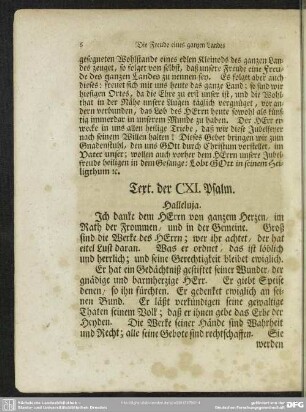 Text. der CXI. Psalm