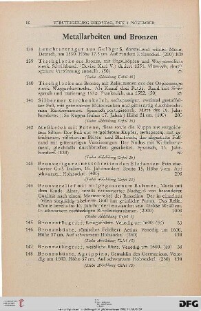 Metallarbeiten und Bronzen (Nr. 138-205)