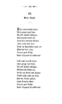 40. Gute Nacht