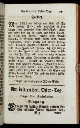 Am dritten heil. Oster-Tag. - Am Sonntag Misericordias.