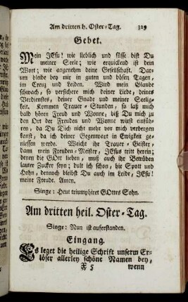 Am dritten heil. Oster-Tag. - Am Sonntag Misericordias.