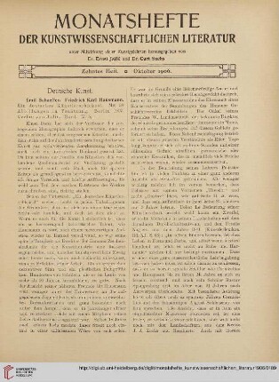 Zehntes Heft (Oktober 1906)