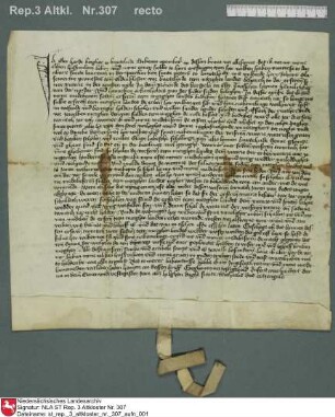 1457 September 29 Hauer-Contract über 10 in der wüsten Myle gelegene zu Vikarei St. Laurentii in Buxtehude gehörigen Morgen Landes