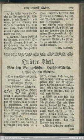 Dritter Theil. Von den Evangelischen Heyls-Mitteln