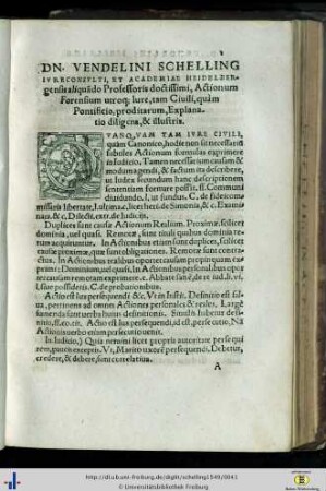 Dn. Vendelini Schelling, Iureconsulti…