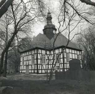 Krausnick. Dorfkirche (1728). Ansicht von Südwesten