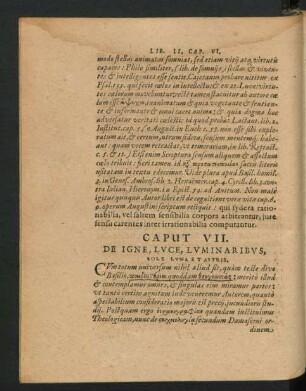 Caput VII. De Igne, Luce, Luminaribus, Sole Luna Et Astris.