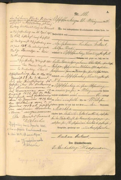 Standesamtsbuch der Stadt Aschaffenburg: Geburten 365/1900 - 184/1901