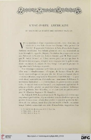 3. Pér. 40.1908: L' eau-forte américaine au salon de la Société des Artistes français
