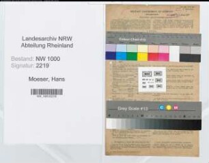 Entnazifizierung Hans Moeser, geb. 18.02.1897 (Polizeibeamter)