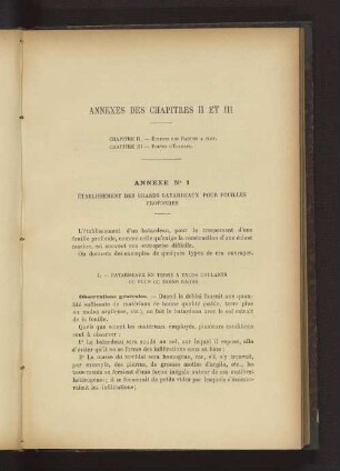 ANNEXES DES CHAPITRES II ET III