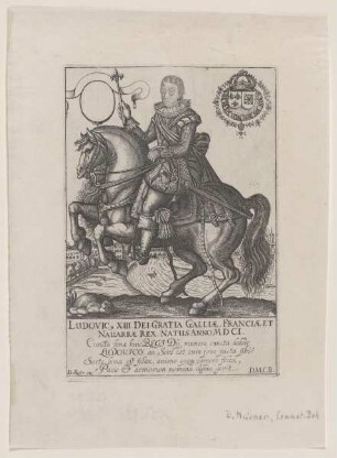 Bildnis des Ludovicus XIII., Gallia, Francia et Naurarra Rex
