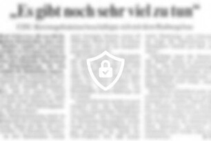 "Es gibt noch sehr viel zu tun"