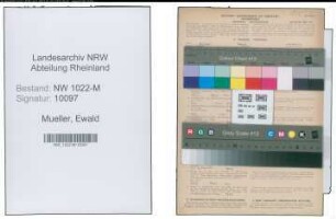 Entnazifizierung Ewald Mueller , geb. 21.03.1901 (Bohrer)