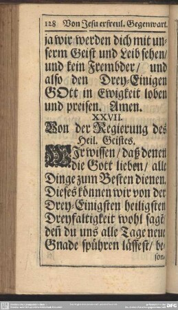 Von der Regierung des Heil. Geistes