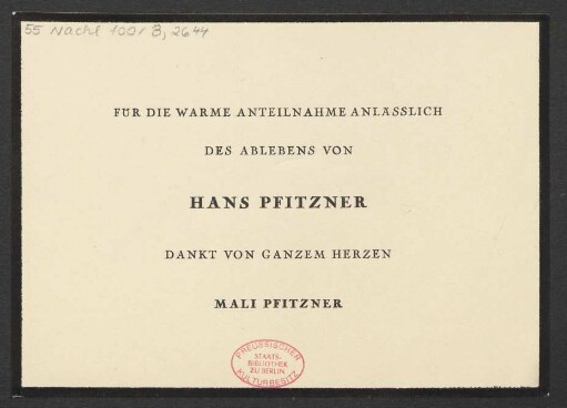 Brief an Ludwig Strecker (senior) an B. Schott's Söhne : 17.06.1949