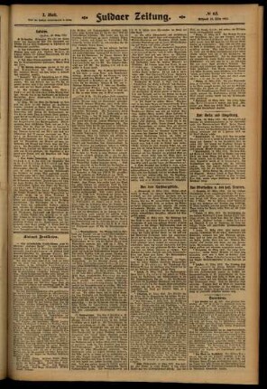 Zweite Ausgabe vom Mittwoch, den 19. März 1913.