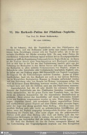 Die Markasit-Patina der Pfahlbau-Nephrite