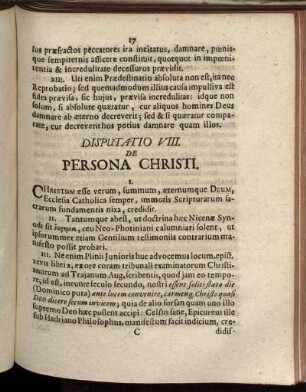 Disputatio VIII. De Persona Christi