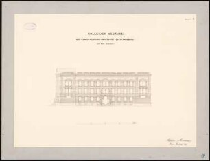 Kollegiengebäude der Kaiser-Wilhelm-Universität Straßburg Wettbewerb: Seitenansicht
