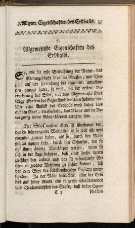 7. Allgemeinste Eigenschaften des Erdballs