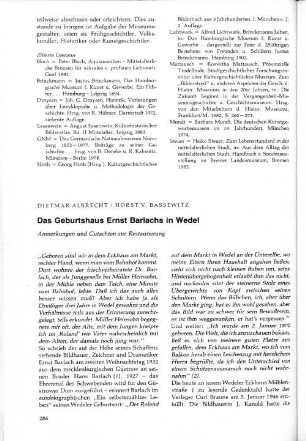 Das Geburtshaus Ernst Barlachs in Wedel