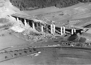 Brudertalbrücke im Bau, km 711,990 - 712,304