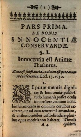 Cura Innocentiae Conservandae. Sive Bona, Impedimenta, Et Media, Innocentiae conservandae