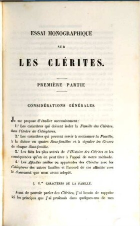Essai monographique sur les Clérites, insectes coléoptères, 1
