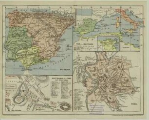Hispania. Rom und Carthago. Capitolinus und Fora seit Domitianus. Roma