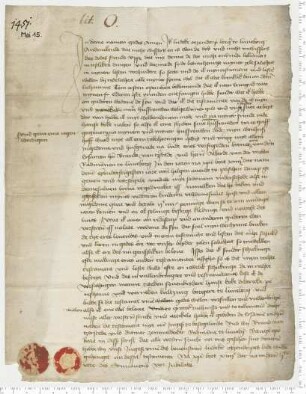 Testament des Bürgers Ludeke Otzendorp, besiegelt durch die Ratsmannen Brand van Tzerstede und Ditmer Zemmelbecker