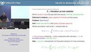 Climate Time Series: Statistical Modeling and Dynamics