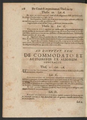 Ad Disputat. XXIV. De Commodato Et Actionibus Ex Aliorum ...