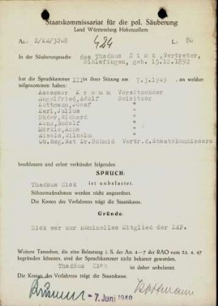 Zick, Thadäus
