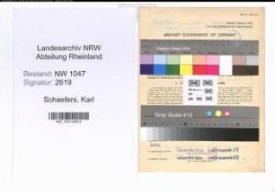 Entnazifizierung Karl Schaefers , geb. 30.07.1901 (Postbeamter)