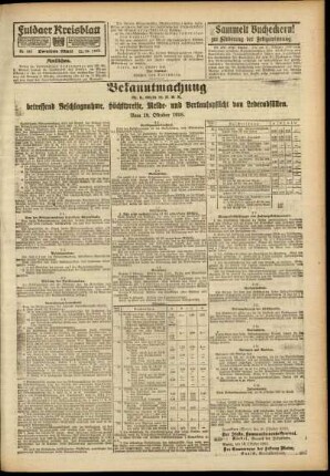 Zweite Ausgabe vom Dienstag, den 22. Oktober 1918.