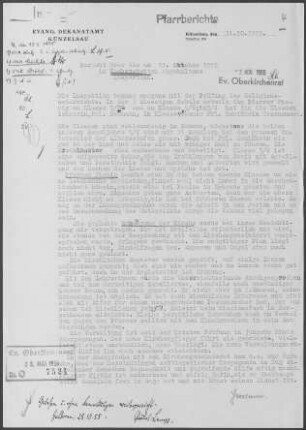 Kocherstetten mit Vogelsberg, Mäusdorf und Kügelhof: Inspektionsbericht 1955